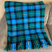 Bennington Weavers Wool Throw Blanket Vintage Blue Plaid 76 X 57 Gifts Loose Tag