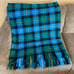Bennington Weavers Wool Throw Blanket Vintage Blue Plaid 76 X 57 Gifts Loose Tag