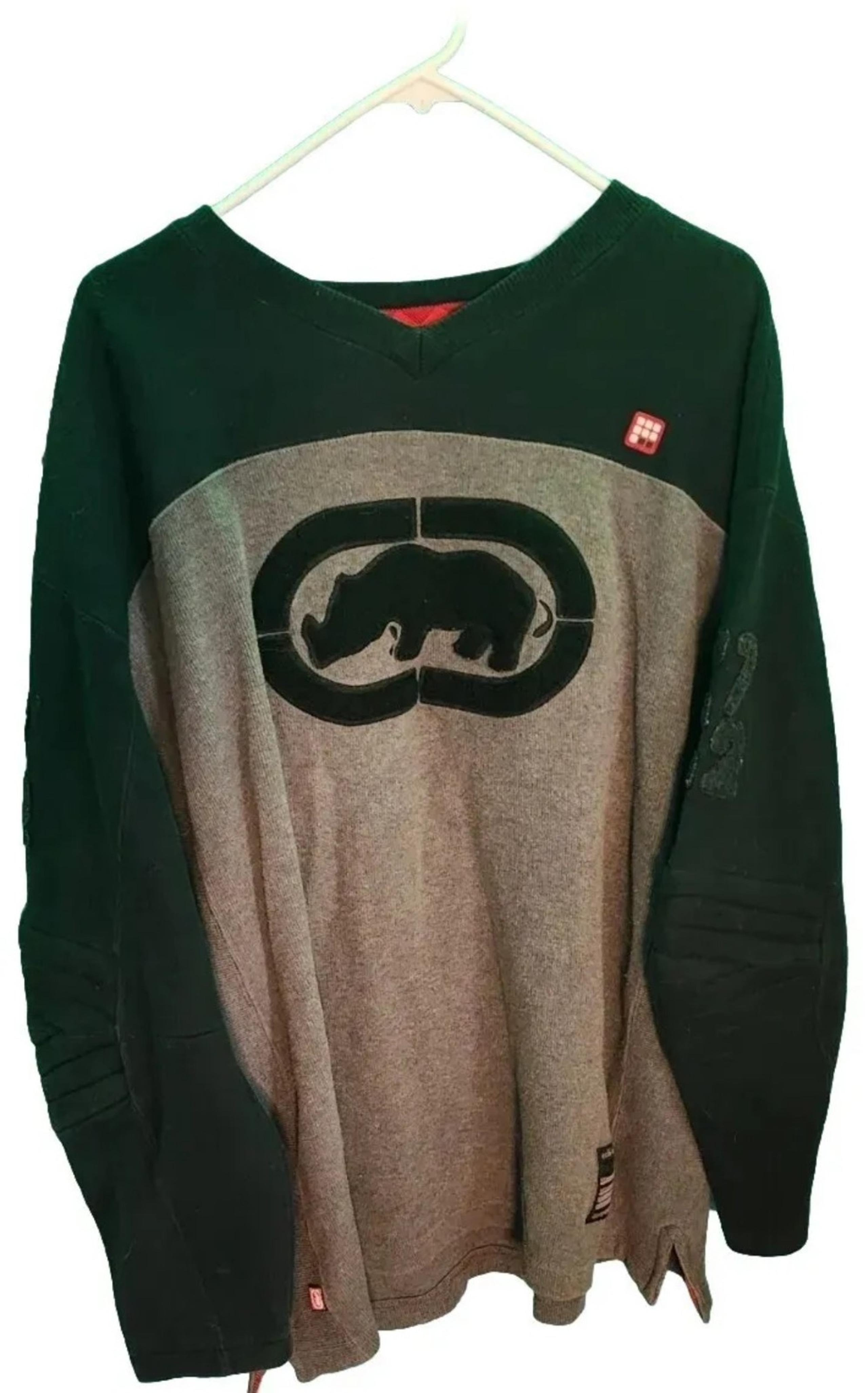 ECKO Rhino Black Gray Pullover Limited Edition Sweatshirt Trophy Jersey /  XXL.
