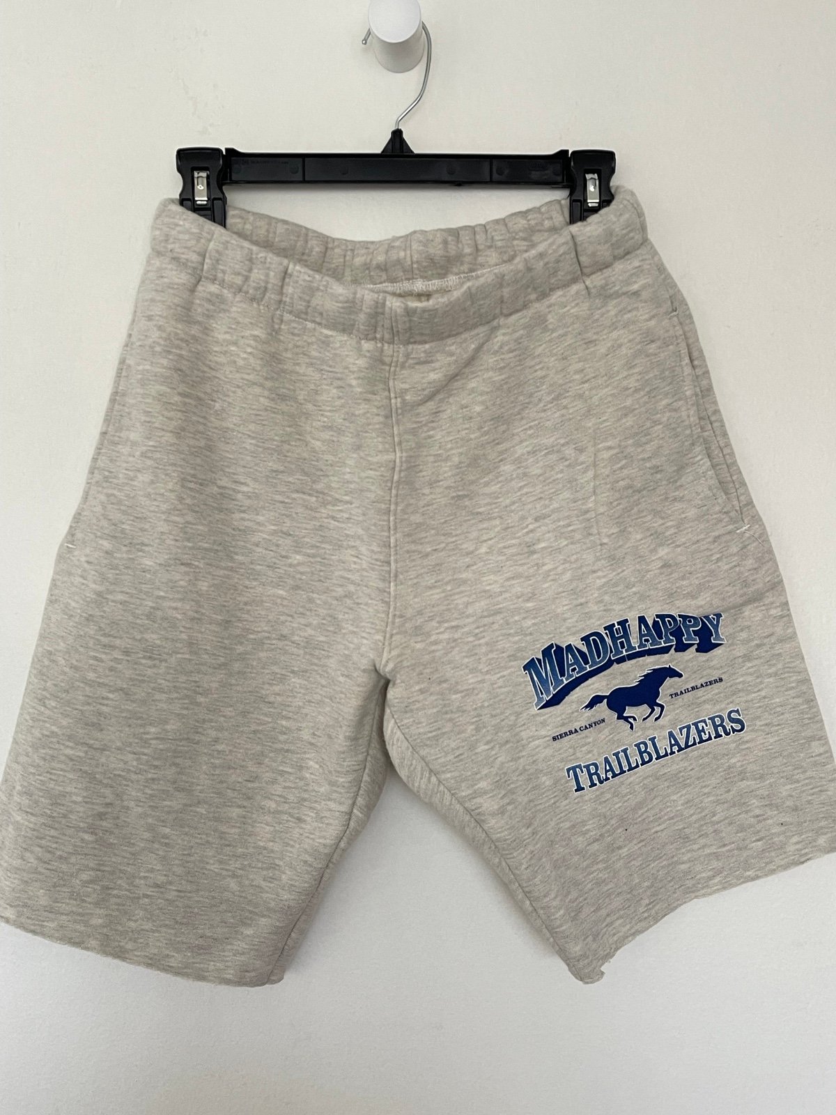 NEW MADHAPPY TRAILBLAZER GREY FLEECE SHORTS SIZE MEDIUM