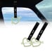 NEW 2PCS ARROW LOVE HEART GLOW GREEN JDM TSURIKAWA RING BLACK Handle Strap Drift
