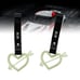 NEW 2PCS ARROW LOVE HEART GLOW GREEN JDM TSURIKAWA RING BLACK Handle Strap Drift