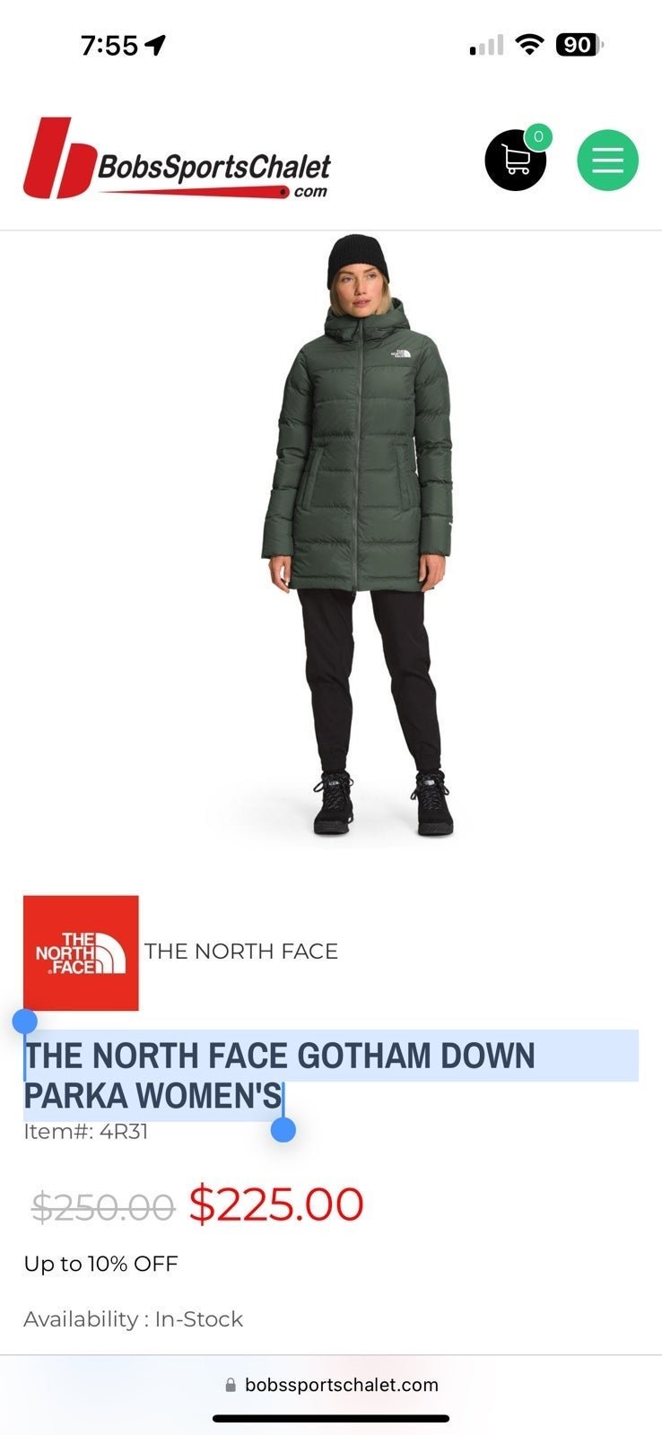 The North Face jacket