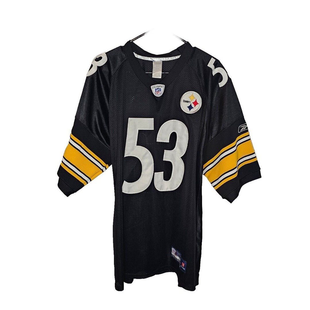 Pittsburgh Steelers Jersey Mens 54 Black NFL Reebok Maurkice Pouncey #53