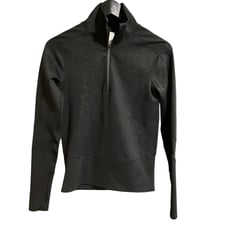 Lululemon Run to Reset Half Zip Size XXS Speckle Emboss Black