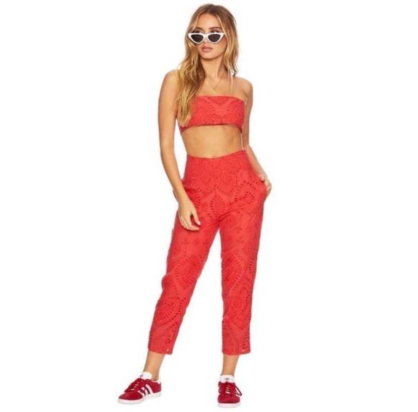 NWT Beach Riot Parker Eyelet Cropped Pants |Size Large