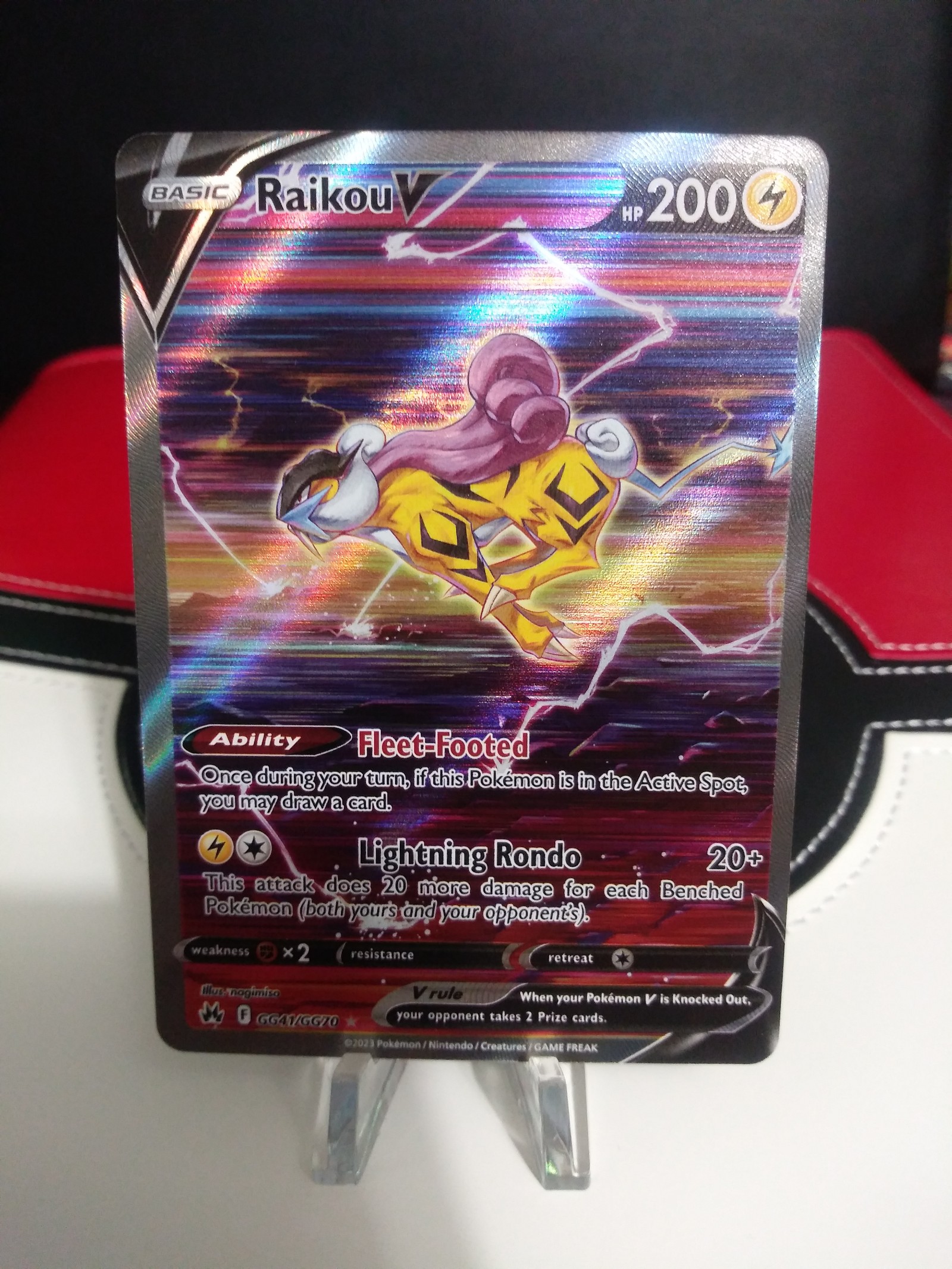 Pokemon Raikou V Near Mint Pokemon Card From Crown Zenith