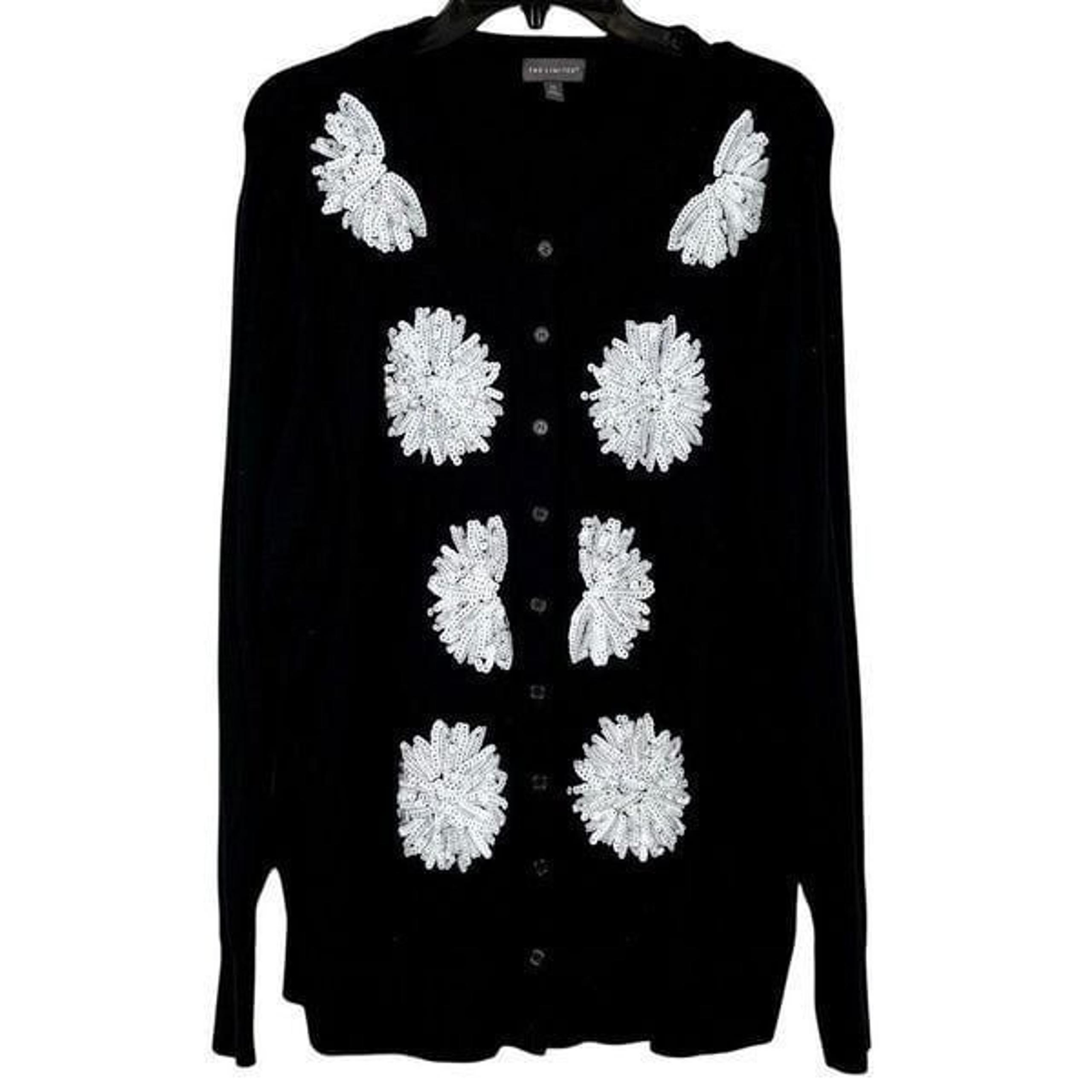 The Limited Sequin Button Down Cardigan Sweater 2X