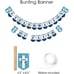 Blue Elegant Cross - Boy Religious Party Supplies - Banner Decoration Kit