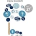 Blue Elegant Cross - Boy Religious Party Supplies - Banner Decoration Kit