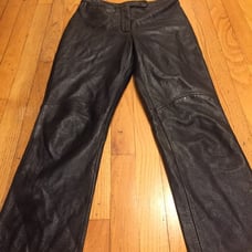 Vintage Leather Bootcut Pants