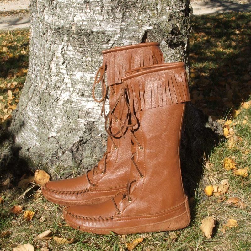 Footskins Authentic Handmade Deerskin Kn