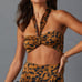 Vici Brown & Black Leopard Print Halter Top Bra
