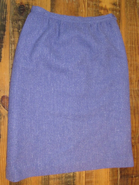 Vintage 70's Pendleton Wool Gold Label Midi Skirt Purple / Lavender 28 Waist