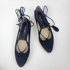 NEW Michael Kors collection cadence lace up flats black pointed toe size 6