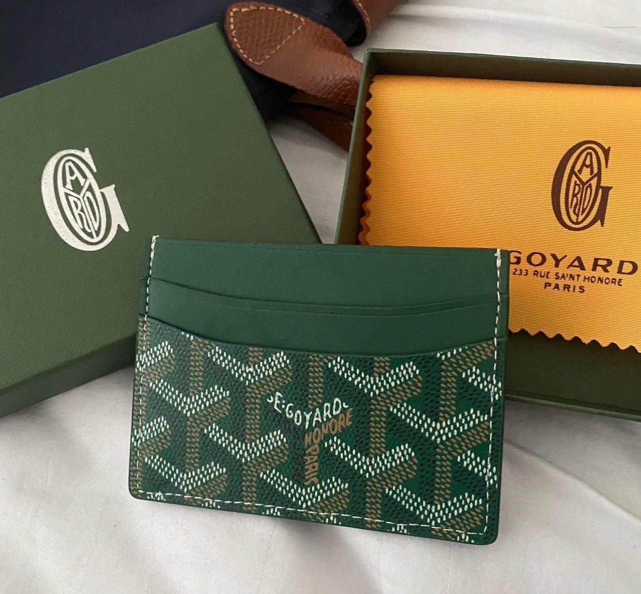 Goyard green card holder