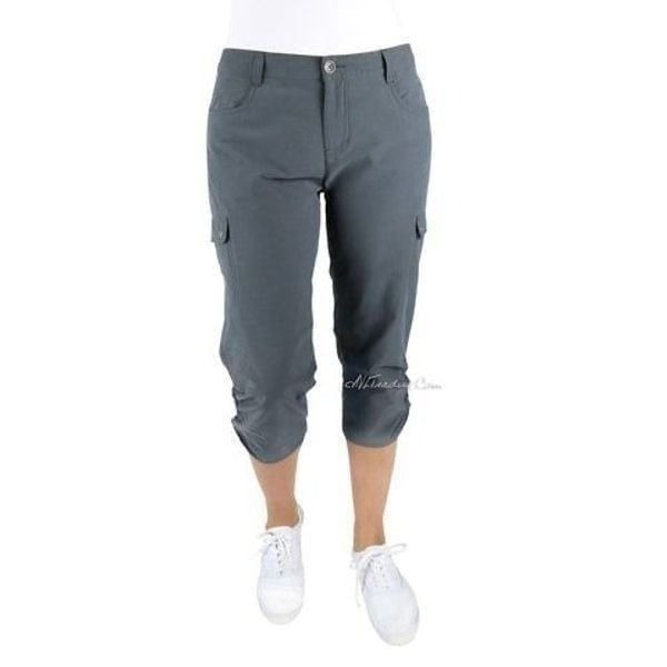 Woolrich Dark Slate Trek Cargo Hiking Capri Pants Size 12 New
