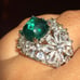 Stunning zirconia simulate emrald ring S6