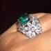 Stunning zirconia simulate emrald ring S6