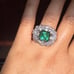 Stunning zirconia simulate emrald ring S6