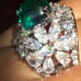 Stunning zirconia simulate emrald ring S6