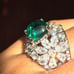 Stunning zirconia simulate emrald ring S6