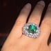 Stunning zirconia simulate emrald ring S6