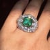 Stunning zirconia simulate emrald ring S6