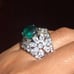 Stunning zirconia simulate emrald ring S6