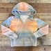 Magnlens Linden Tie Dye Orange Blue Full Zip Hoodie XS Horizon 145