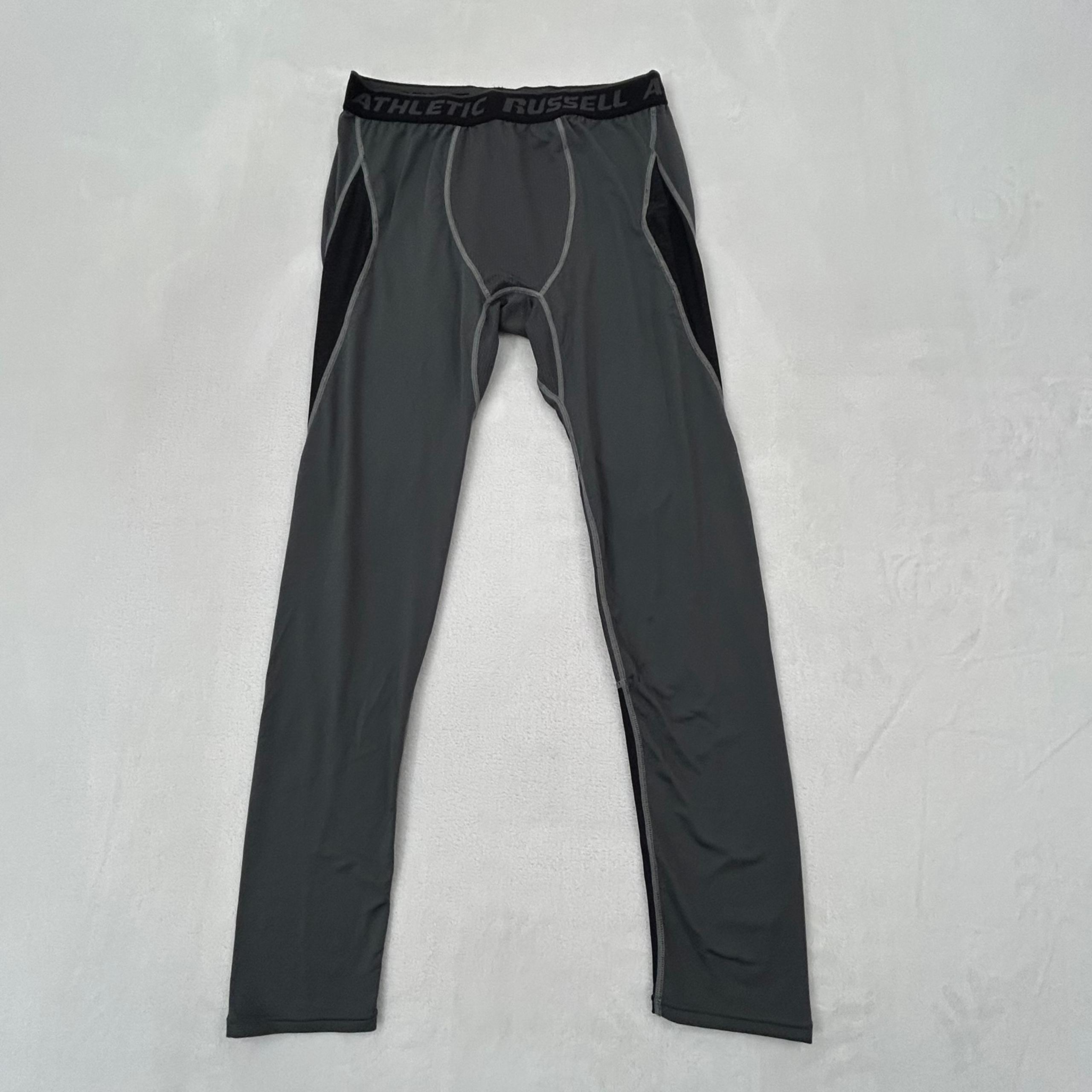 Russell Athletic Dri-Power Compression Workout Gray Long John Under Pants Men XL