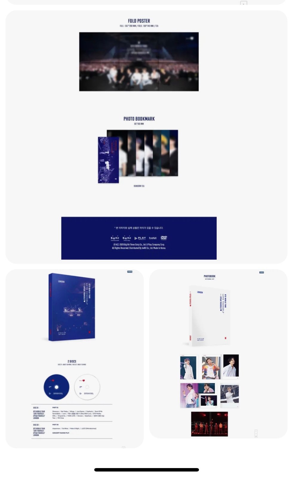 BTS love yourself dvd London DVD