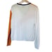 St. John Wool Blend V-Neck Pullover Sweater Orange Black & Off-White Size Medium