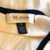 St. John Wool Blend V-Neck Pullover Sweater Orange Black & Off-White Size Medium