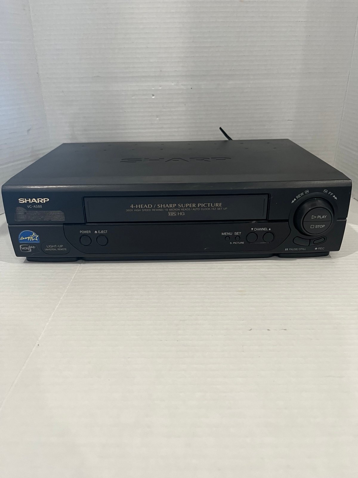 Sharp VC-A588U VCR VHS Cassette Recorder, 4 Head, VCR. Tested.