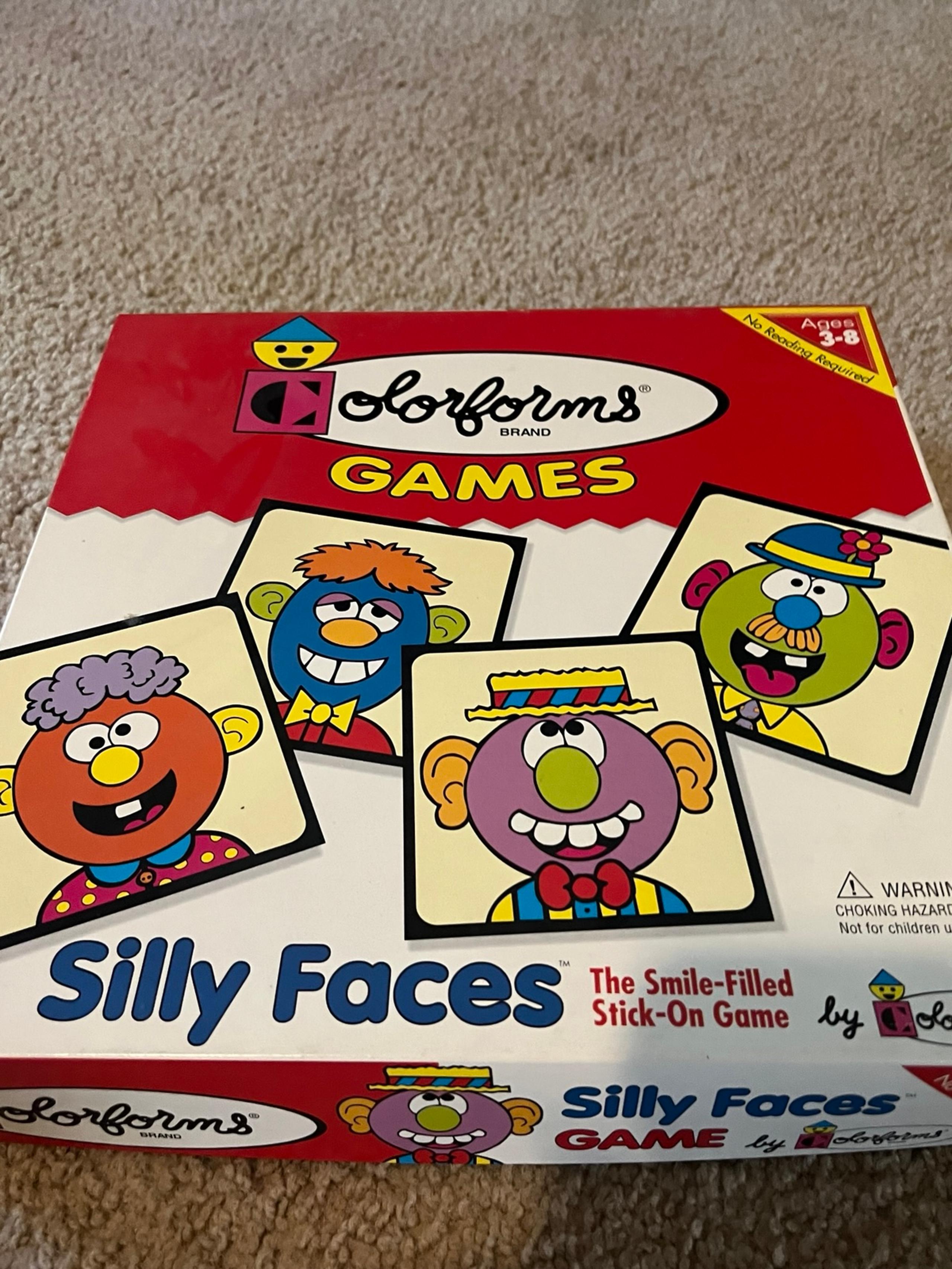 Vintage game Silly Faces - Colorforms