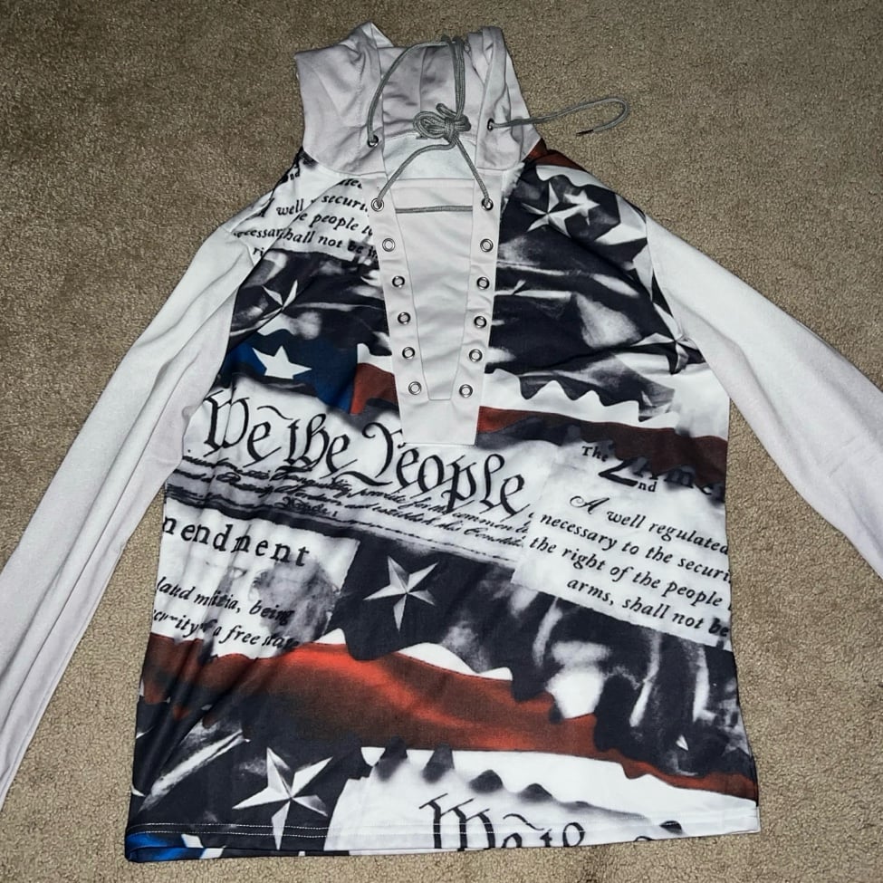 large “we the people” america flag usa hoodie
