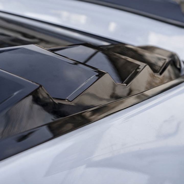 NEW 2PCS 2016-2021 Honda Civic Sedan Rear Side Window Louver Scoop Cover Black