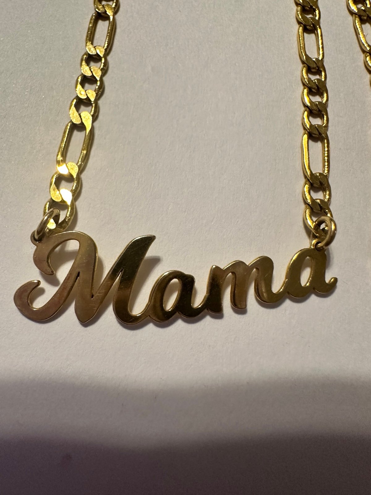 14k Mama inscription necklace