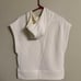 Smartwool Recycled Terry Sleeveless Hoodie 1/4 Zip Sweatshirt Size Medium Cream