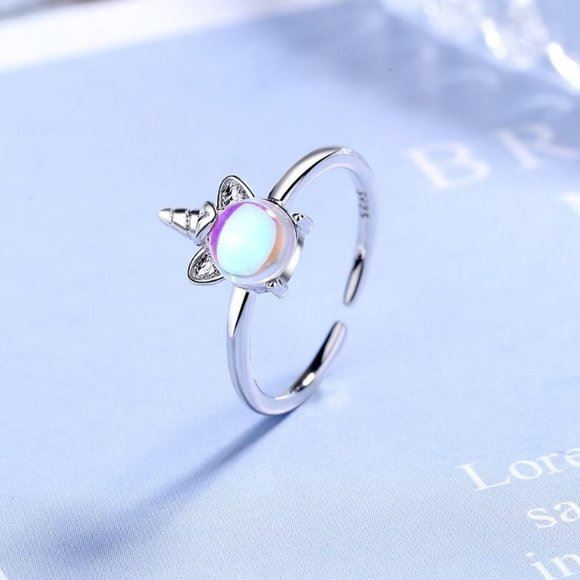 NEW 925 Silver Unicorn Adjustable Ring