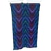 VTG Royal Court by Fieldcrest Mills Zig Zag Fringe Bath Towel Blue Green Purple