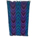 VTG Royal Court by Fieldcrest Mills Zig Zag Fringe Bath Towel Blue Green Purple