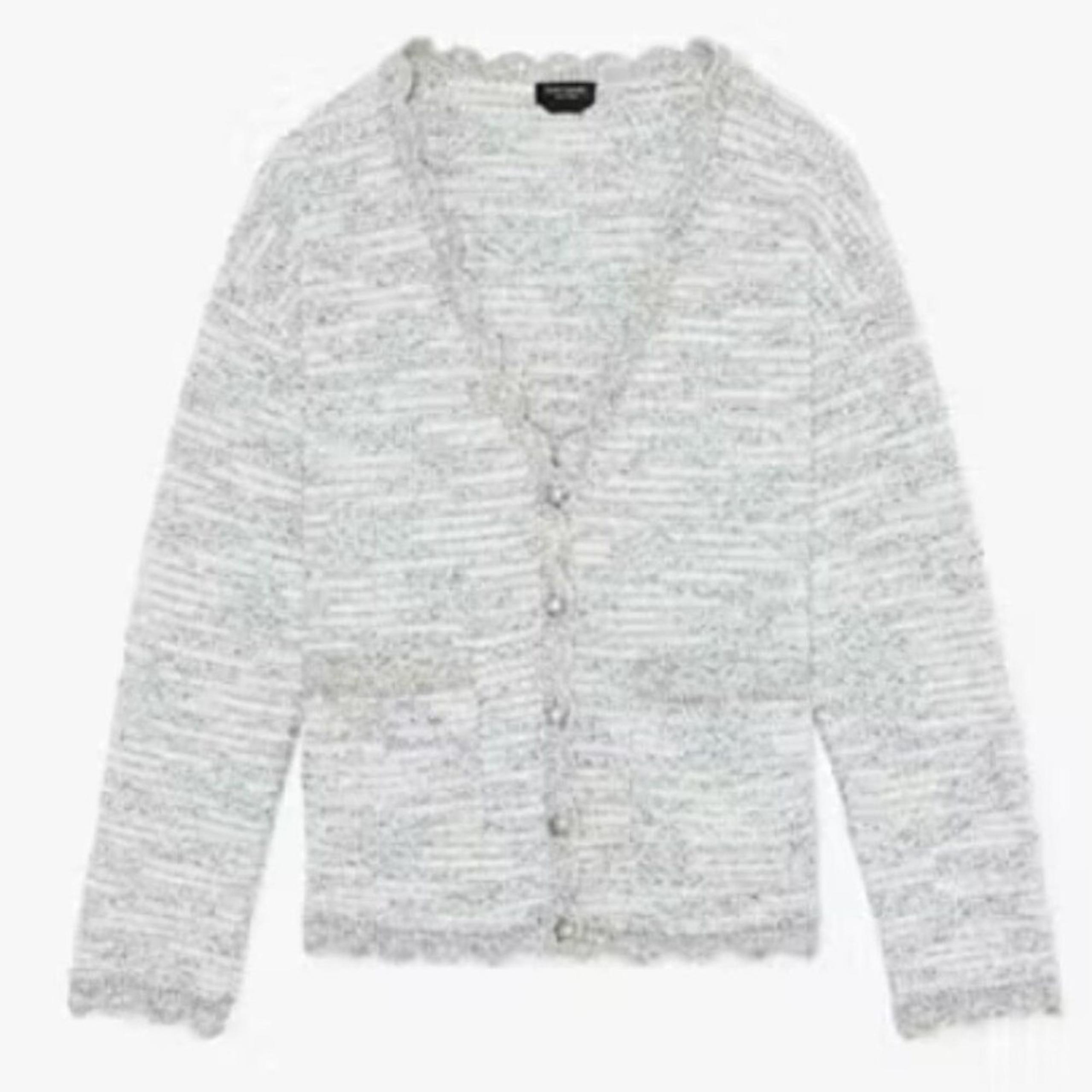 Scalloped Tweed Cardigan NWT MSRP $448 XL - Kate Spade