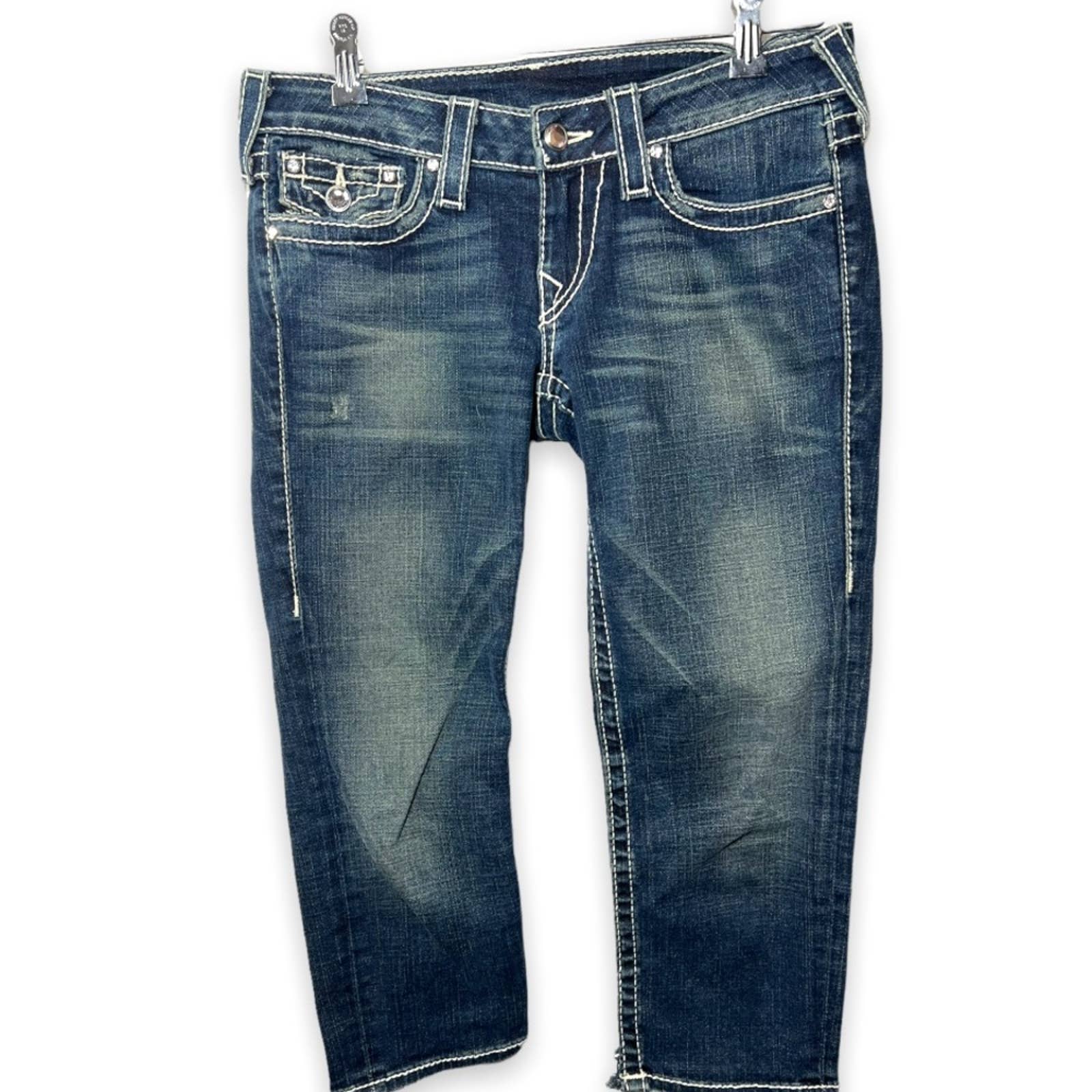 True Religion Disco Lilly Big T Capri Jeans