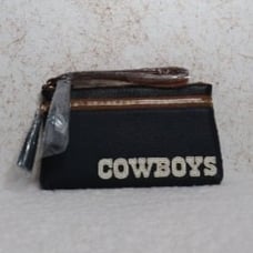 Dooney & Bourke NFL Dallas Cowboys Double Zip Wristlet (Midnight Blue)