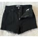 Paige Davina Margot High Rise Cut Off Denim Black High Rise Shorts Size 26 | 2