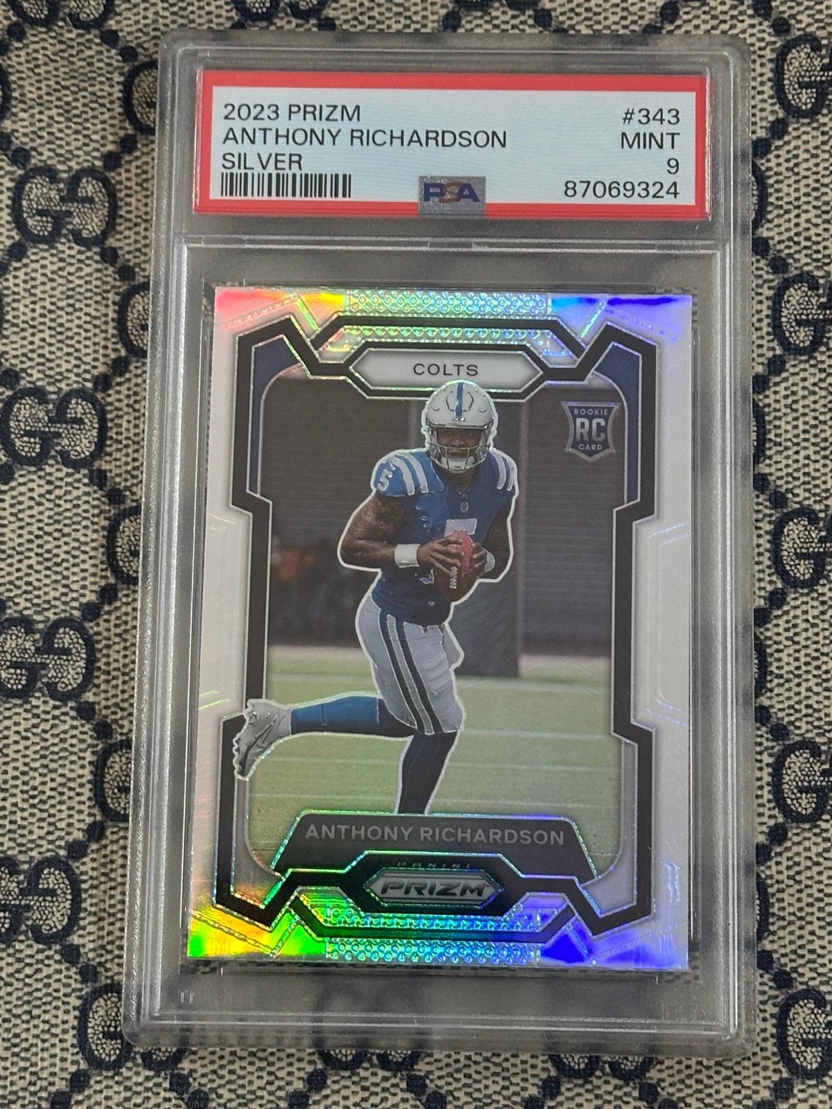 2023 Prizm Anthony Richardson Silver rookie card PSA mint 9