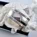 Wedgwood Silver Napkin Rings 4 with Box 3/4 Inch Wide