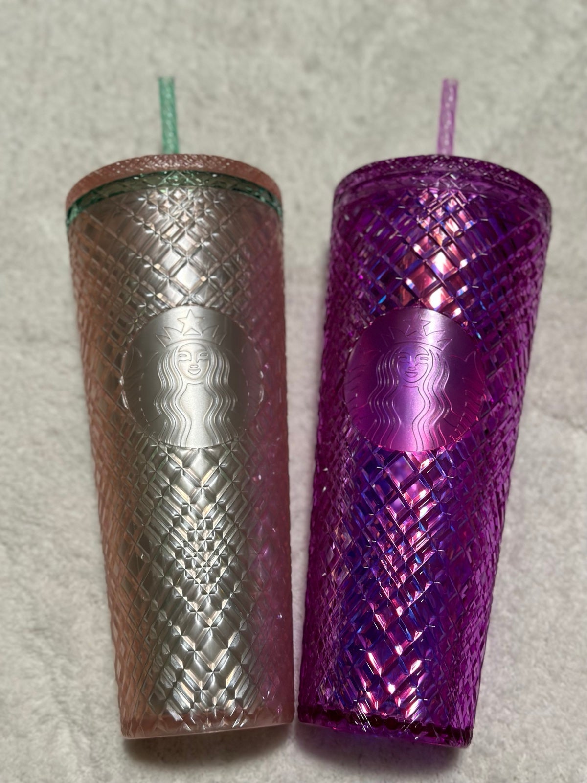 Starbucks summer peach jeweled & Magenta pink jeweled